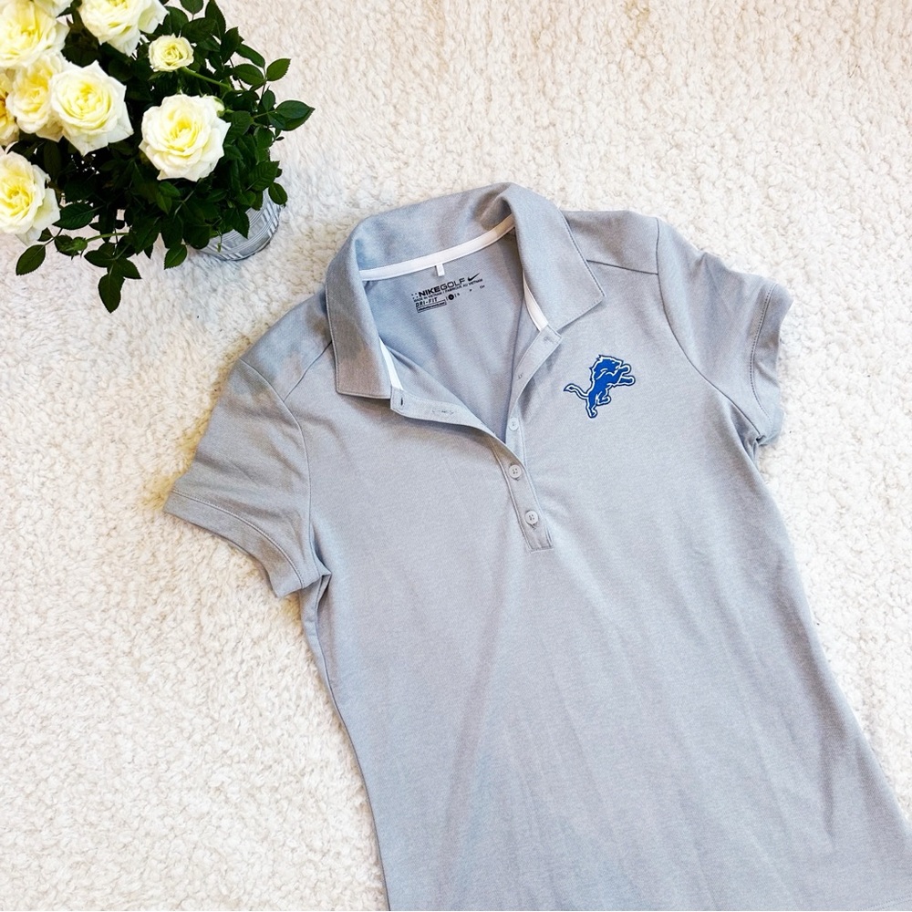 Grey Nike Lions polo